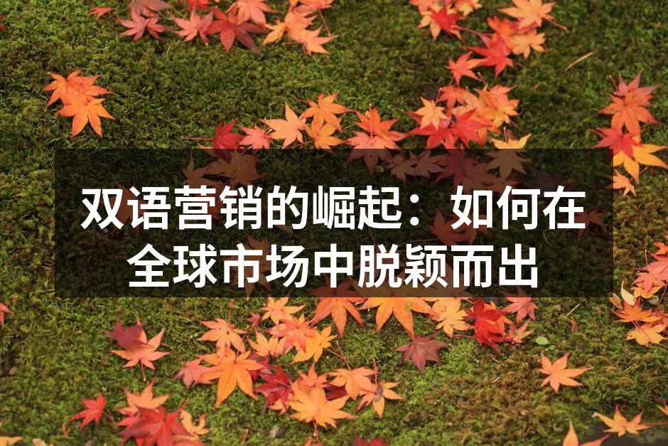 双语营销的崛起：如何在全球市场中脱颖而出