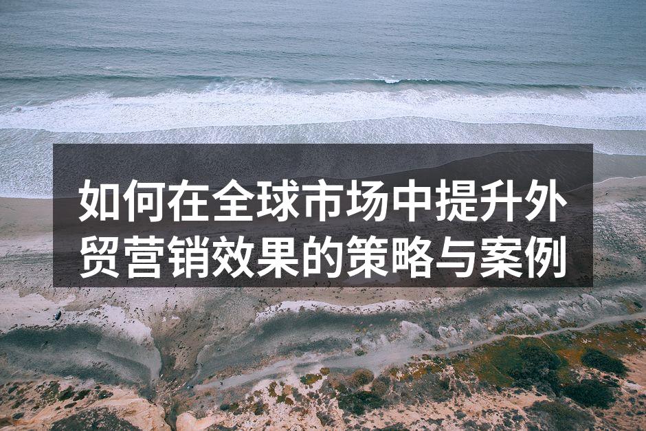 如何在全球市场中提升外贸营销效果的策略与案例